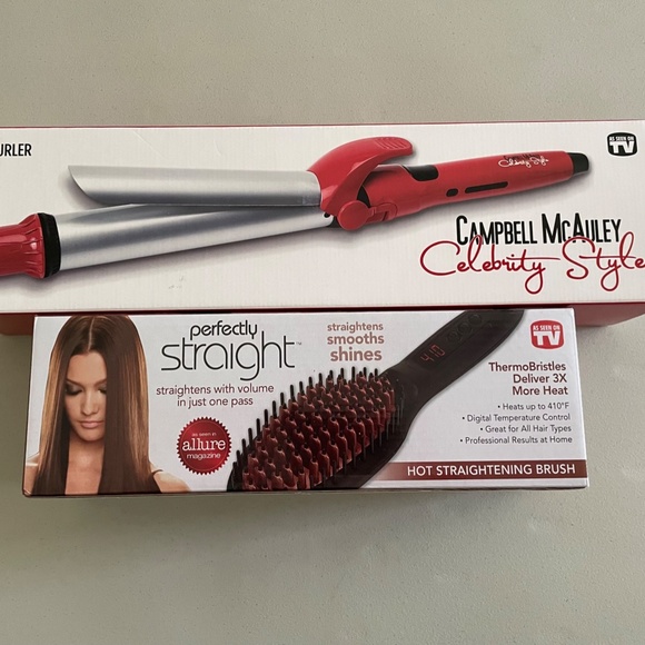 NIB ASOTV Campbell McAuley Beep Curler and ASOTV Perfectly Straight